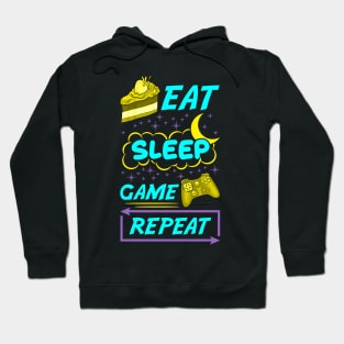 Gamer Eat Sleep Game Repeat Anime Kawaii Gaming Hoodie